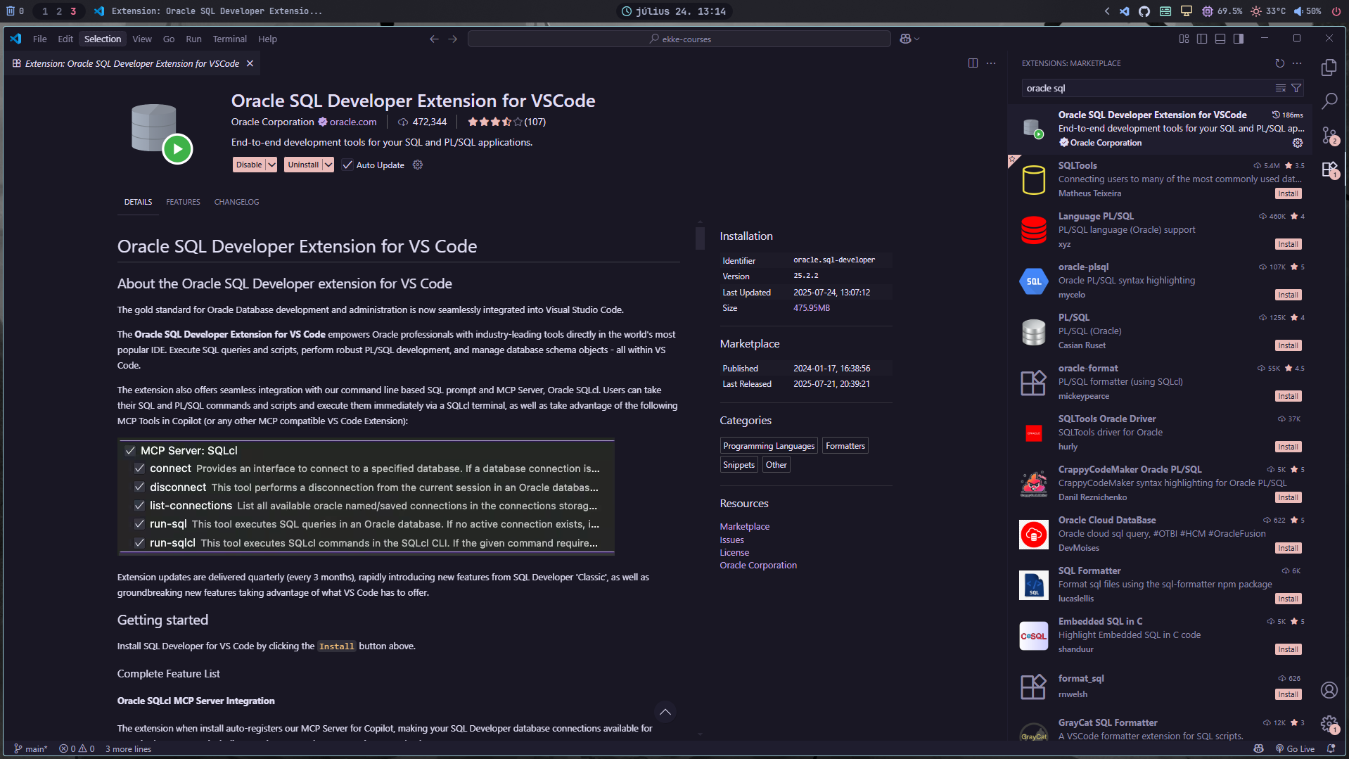 Oracle SQL Developer Extension for VSCode